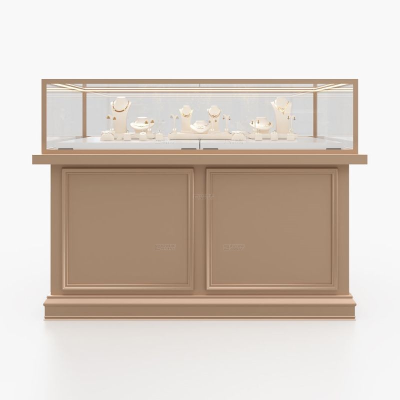 Solid Wood Jewelry Glass Showcase Myshinedisplay 18