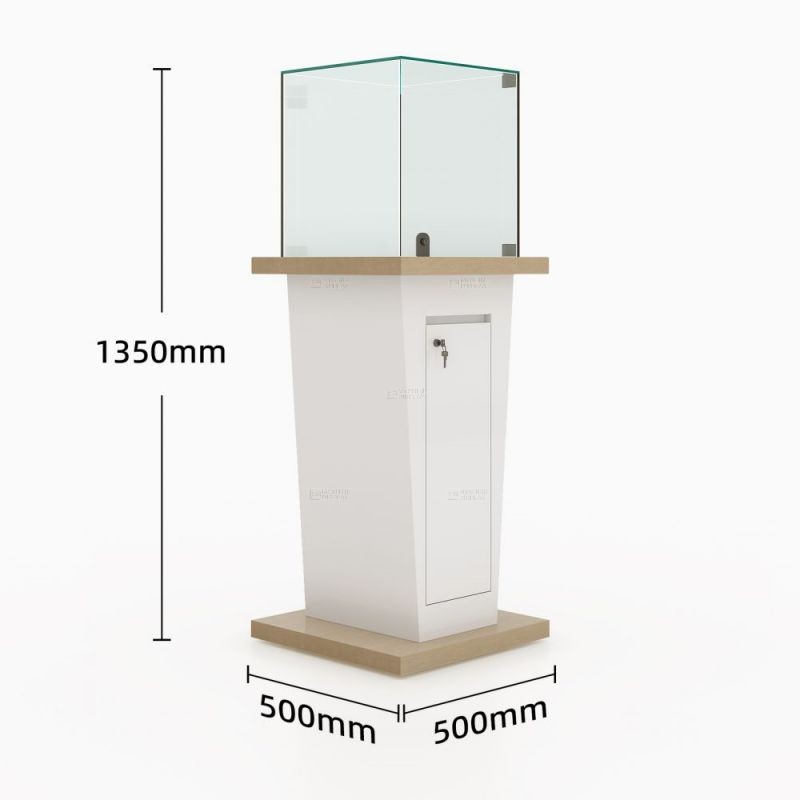 MYSHINE DISPLAY Glass Top Tower Display Showcase 49
