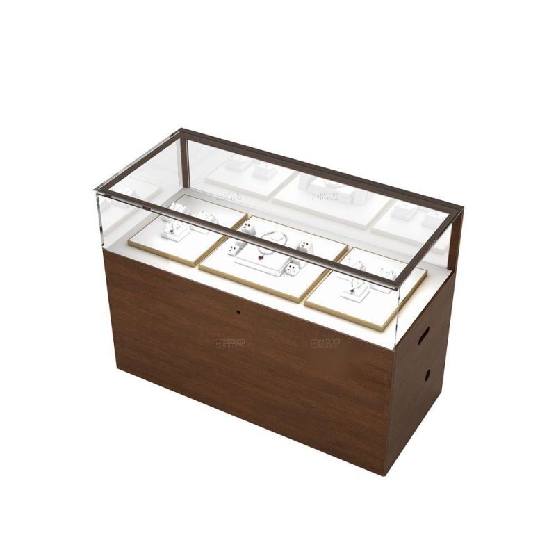 Spacious Wooden Jewelry Display Cabinets with Lockable Doors MYSHINE DISPLAY 64
