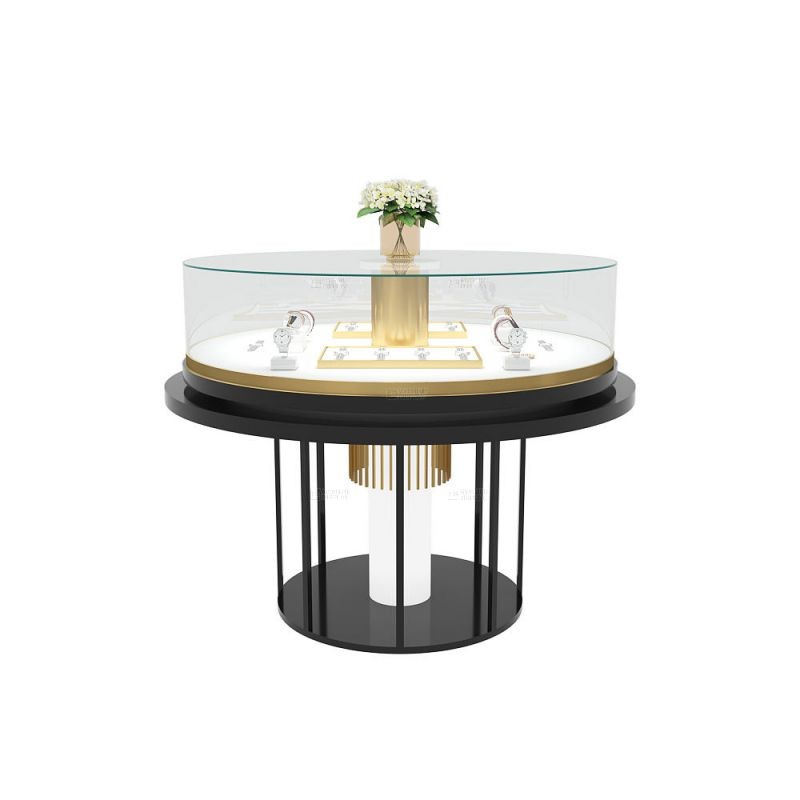 Round Glass Jewelry Display Cabinet by MYSHINE DISPLAY 73