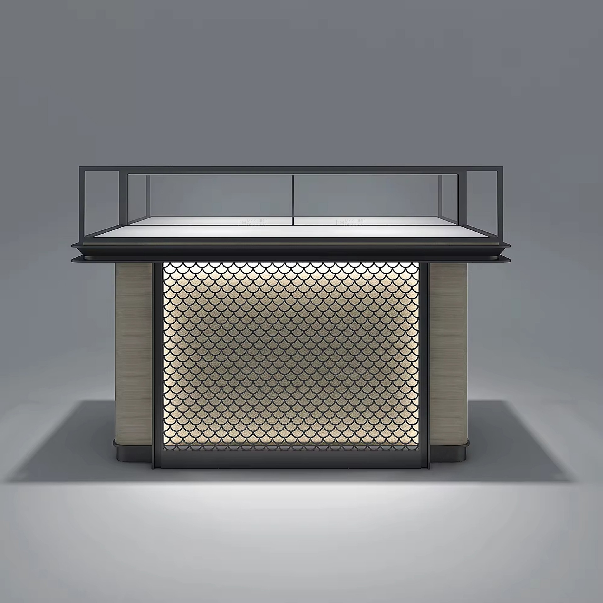 Contemporary design honeycomb-patterned jewelry showcase MYSHINE DISPLAY 115