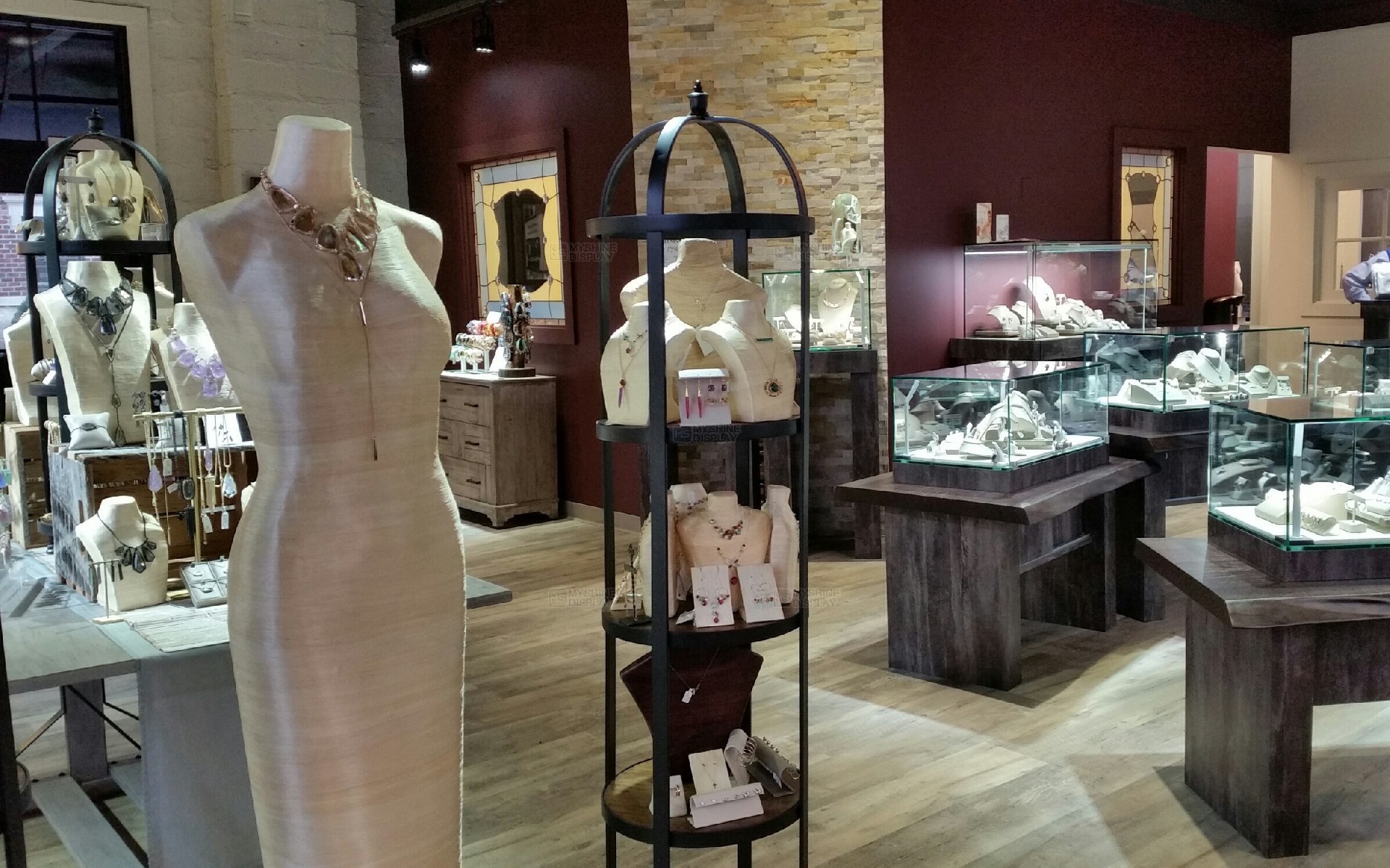 MYSHINE wooden Jewellery Shop Interior Design 115