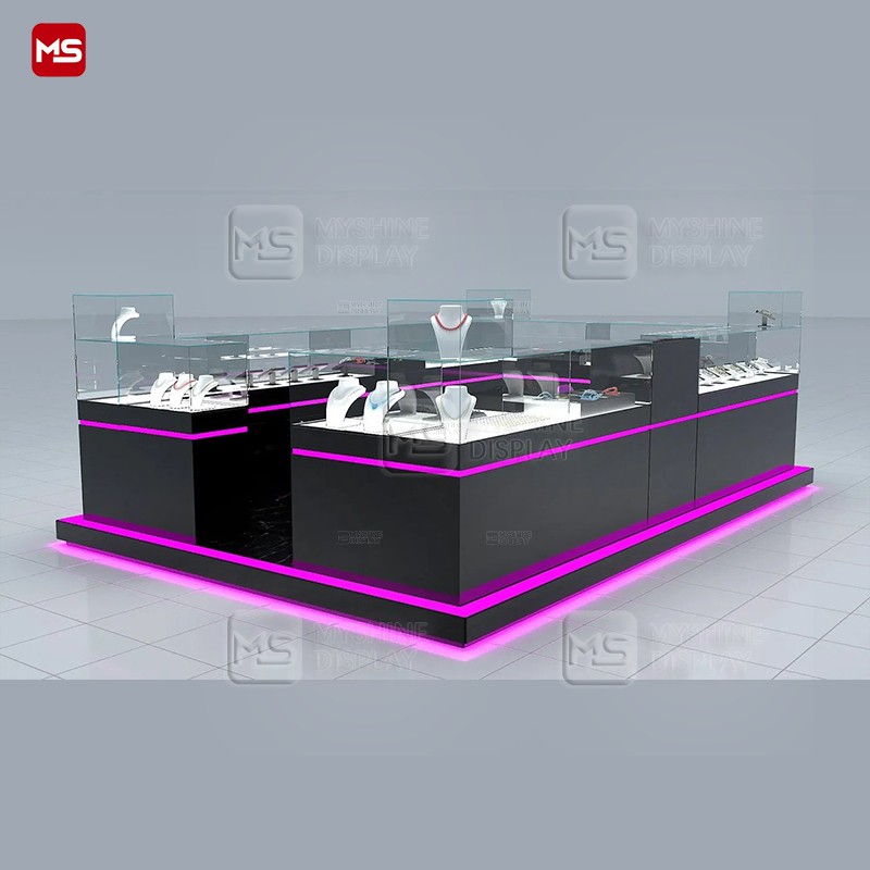 MYSHINE DISPLAY 10x15ft jewelry mall kiosk retail display stall design K12