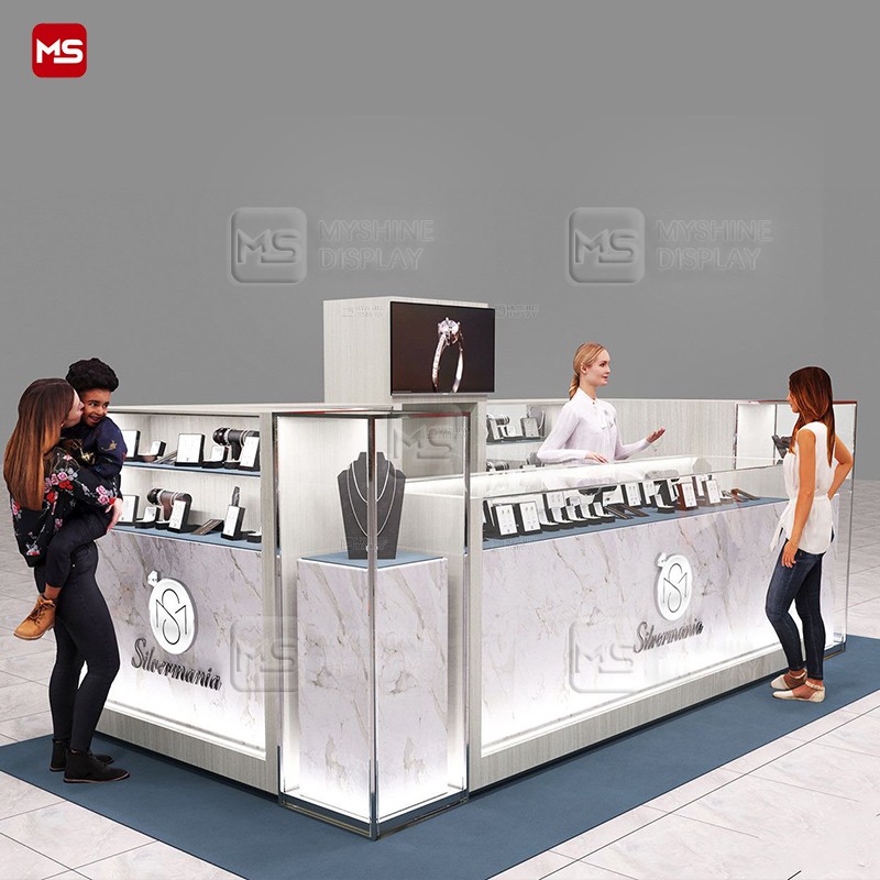 MYSHINE DISPLAY Custom Retail Store Glass Display Showcase Showroom Kiosk  K29