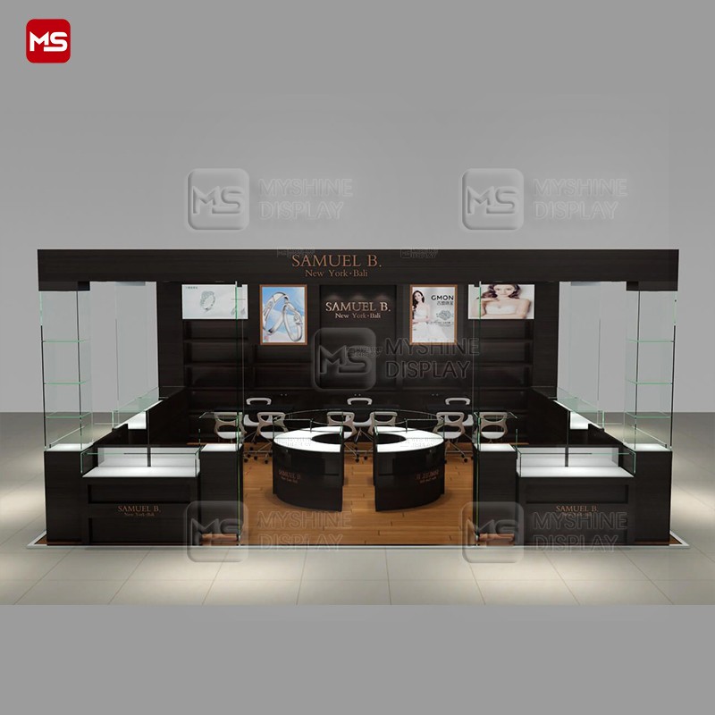MYSHINE DISPLAY Shop Glass Cabinet Retail Store Fixture Jewelry Kiosk K36