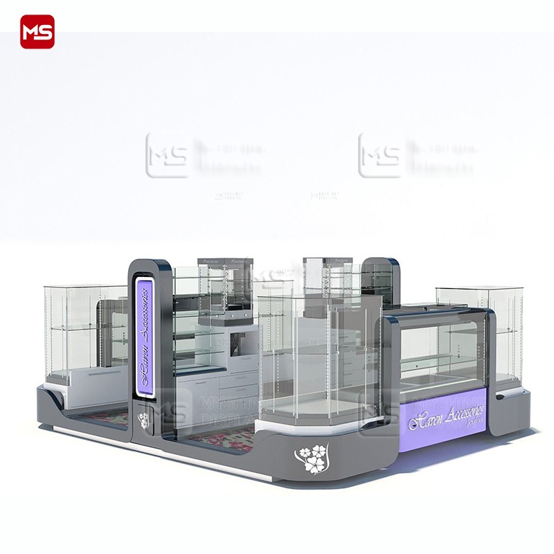 MYSHINE DISPLAY Customized Luxury kiosk Display Showcase with Logo  K43