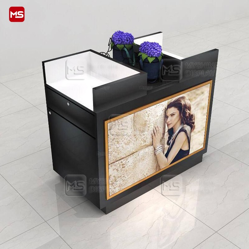MYSHINE DISPLAY Handcrafted Mall Jewelry Display Units with LED Illumination for Retail Spaces K51