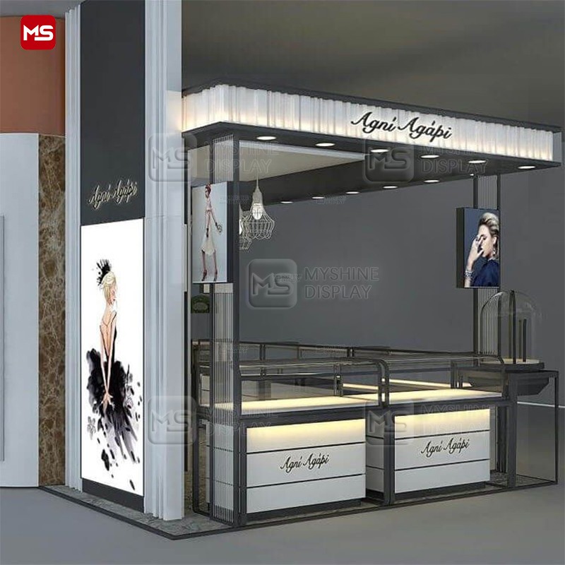MYSHINE DISPLAY Custom Modern Jewelry Store Layout and Design kiosk K58