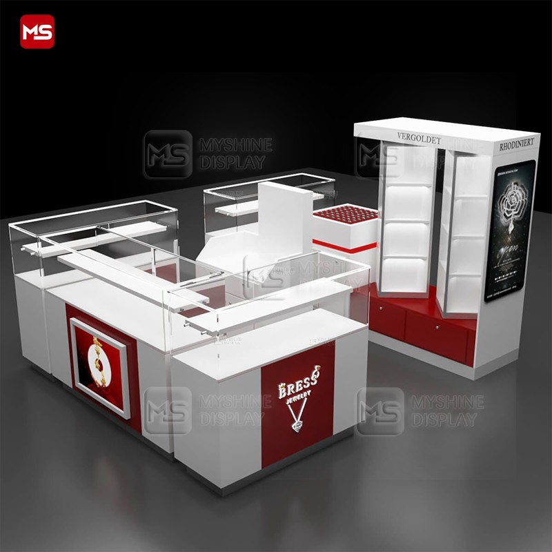 MYSHINE DISPLAY Direct-from-Manufacturer Jewelry Display kiosk Designs for Retail Stores K69