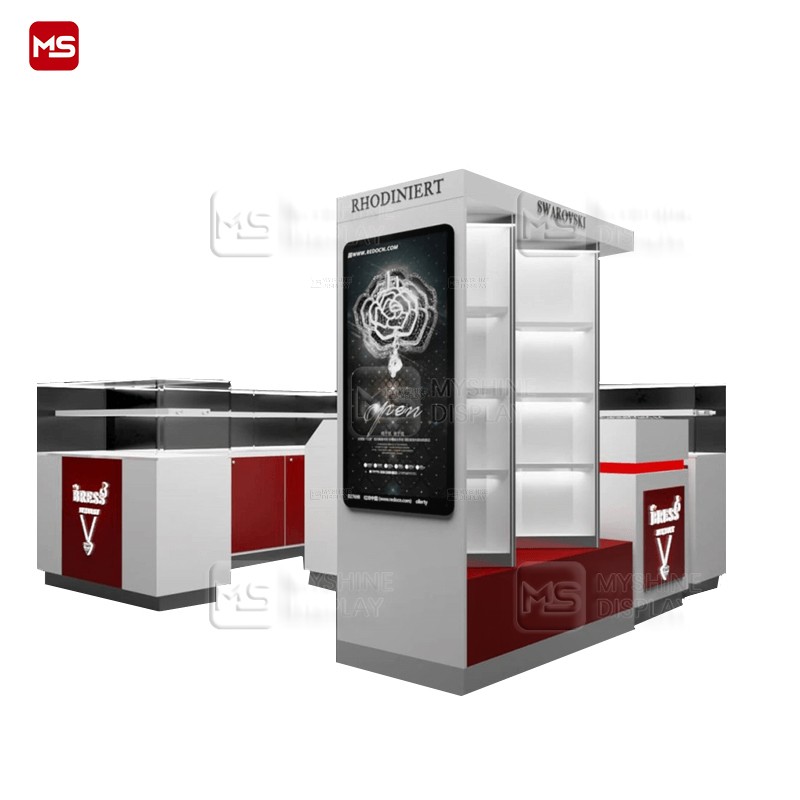 MYSHINE DISPLAY Direct-from-Manufacturer Jewelry Display kiosk Designs for Retail Stores K69