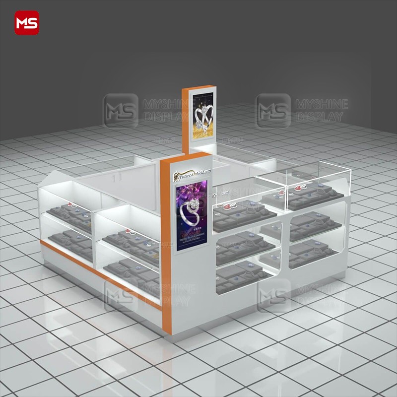 MYSHINE DISPLAY Personalized Kiosk Design for Watches and Jewelry in Shop Malls K74