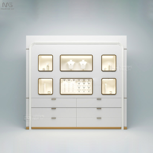 Wall cabinet display high cabinet retail & jewelry store use MYSHINE DISPLAY