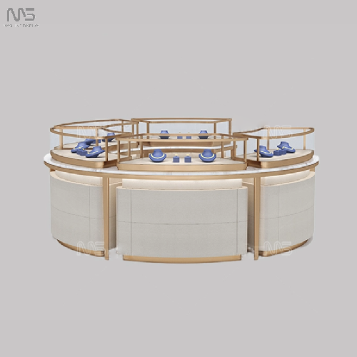 MDF Glass Jewelry Cabinet Showcase Jewelry Kiosk Design MYSHINE DISPLAY