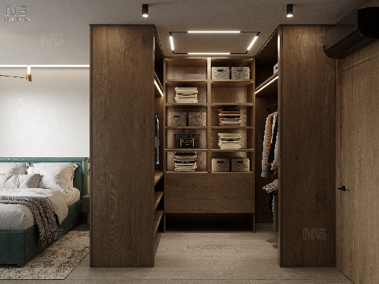 MYSHINE DISPLAY Modern Bedroom Built In Wardrobes With Sliding Doors No. 4