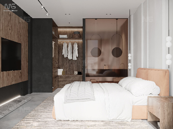 MYSHINE DISPLAY Custom Systems Design Wood Bedroom Cupboards For Bedroom Open Wardrobe No. 9