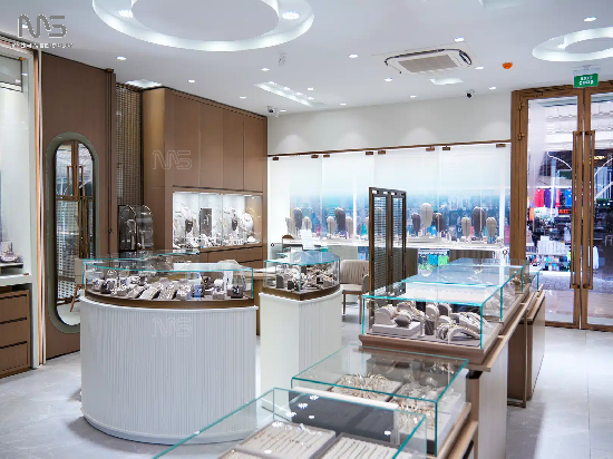 Modern jewelry store display and lighting design concepts