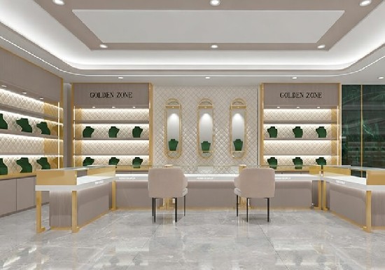 Elegant jewelry store design