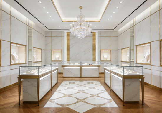 Luxury Marble Jewelry Store Display & Interior Design