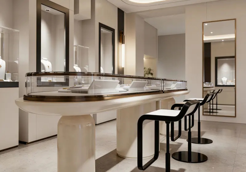 Modern Minimalist Luxury Jewelry Store Design