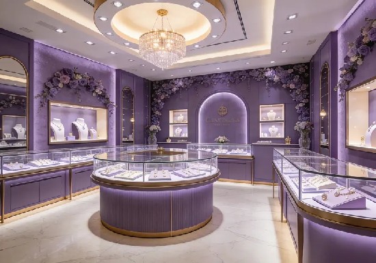 Soft & Lavender Luxury Jewelry Store Interior Design