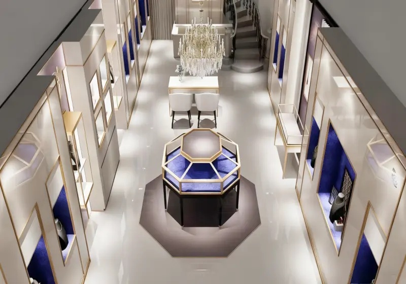 Elegant Luxury Jewelry Store Interior Design