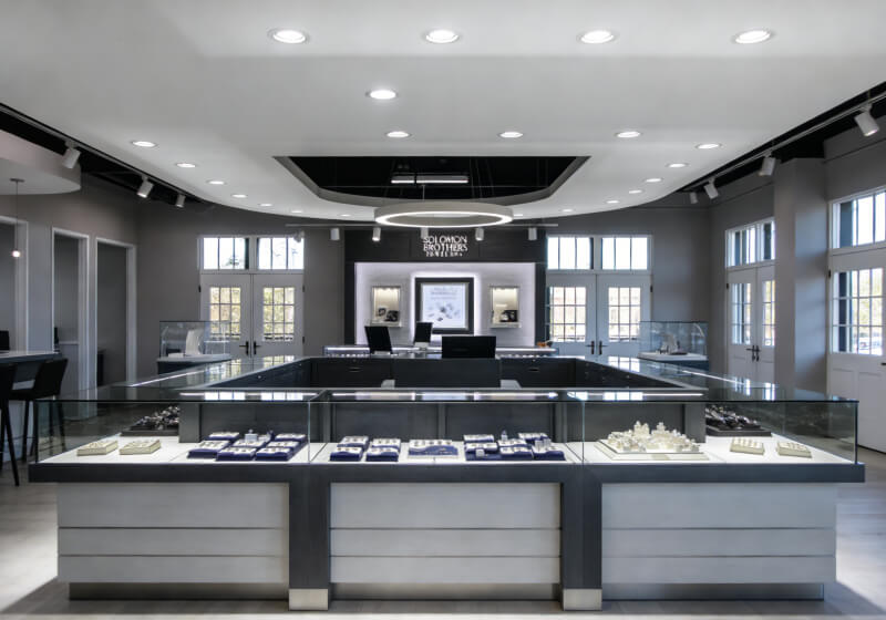 Elegant Black Lacquer & Gold Jewelry Display Cases