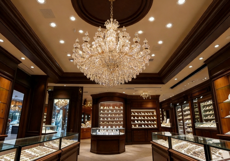 Traditional Dark Wood Jewelry Display Cases