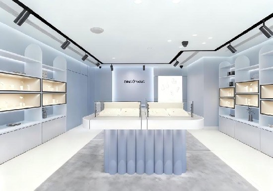Light Blue & Cream Fresh Modern Light Luxury Jewelry Store