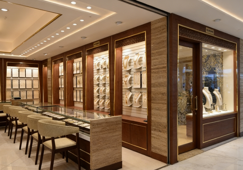Custom Gold & Fine Jewelry Showroom Design