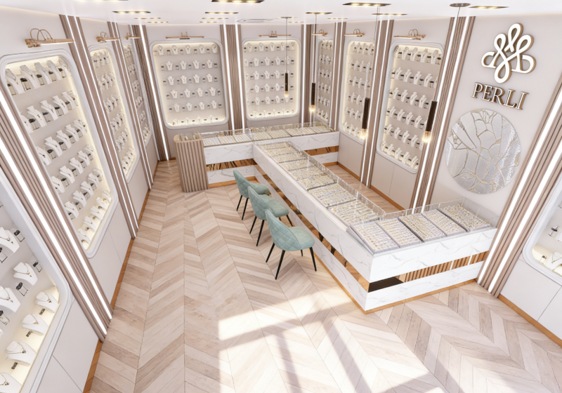 Contemporary Minimalist Jewelry Store Design