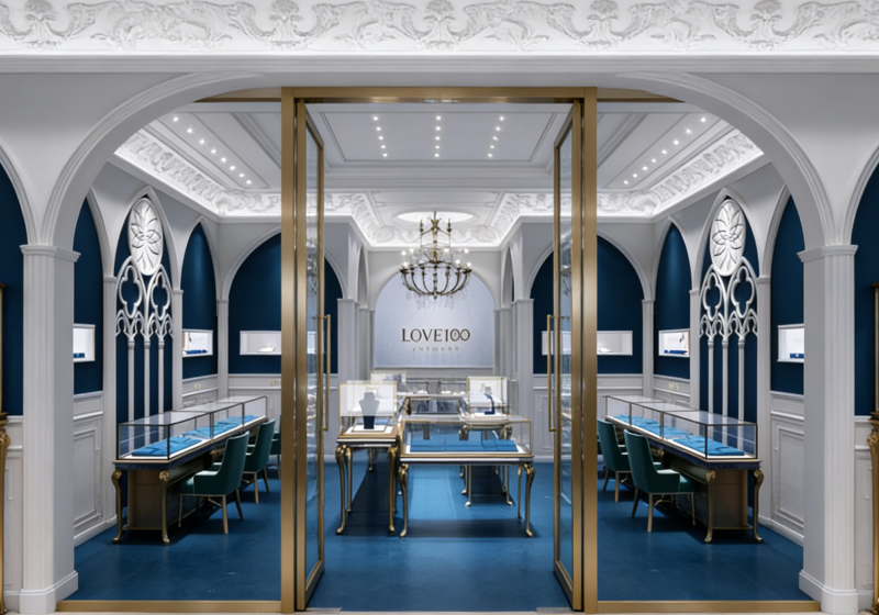 Neo-Gothic Luxury Jewelry Store Design