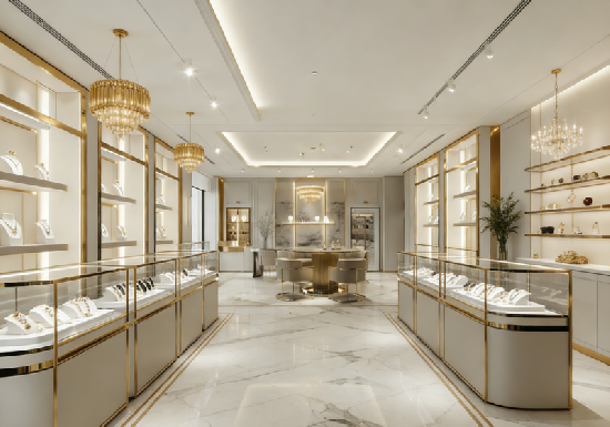 Opulent Modern Luxury Jewelry Store Design