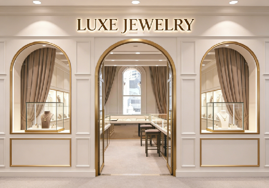 MyShine Classic Neutral Luxury Jewelry Showcase