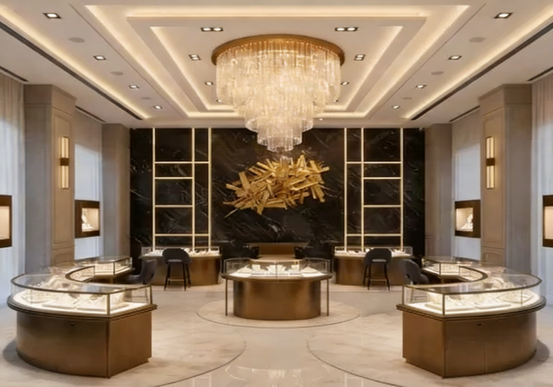 Luxury Jewelry Display Cases: Where Warmth Meets Modern Elegance