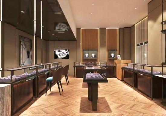 Dark Walnut & Warm Taupe Elegant Light Luxury Jewelry Store