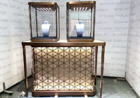 Geometric Cutout Luxury Jewelry Showcase