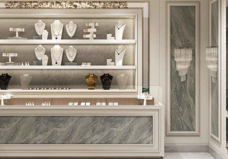 Luxurious Interior Design for Gold Store