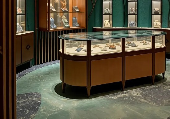 Vintage Jewelry showcase shows a unique style