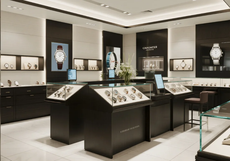 Watch & Jewelry Display Case Design: Core Titles & Section Headers