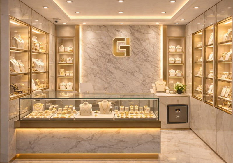 Premium Glass Jewelry Display Cabinet — Modern Secure Showcase for Retail  Overview