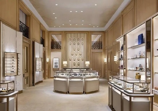 Curved Luxury Jewelry Flagship: A Serene Sanctuary for Fine Jewels