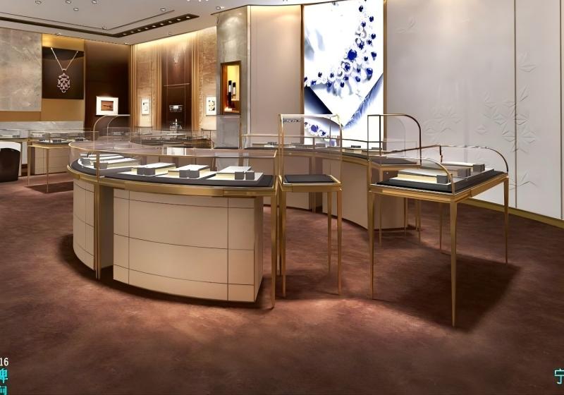 Curved Modular Jewelry Display: A Fluid, Customer-Centric Shopping Experience