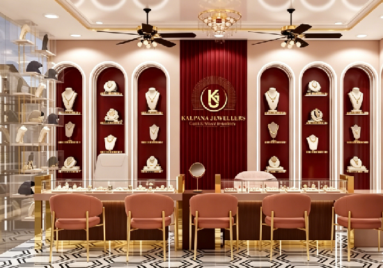 Custom Modern Luxury Jewelry Store Display Cabinets