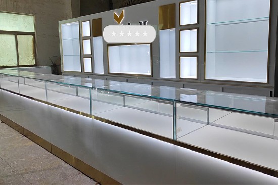 White Minimalist Elegant Jewelry Display showcase