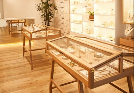 Airy Light Wood Jewelry Displays