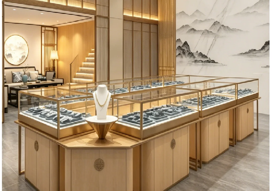 Premium New Chinese Style Jewelry Display Cabinets | Factory Direct for Boutiques & High-End Retail