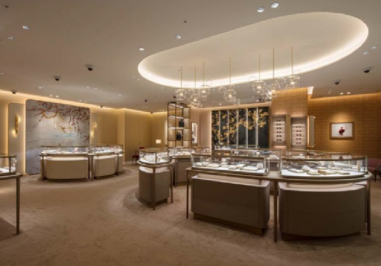 Luxury Curved Jewelry Display Cabinets | Premium Retail Solutions from Chinese Factory
