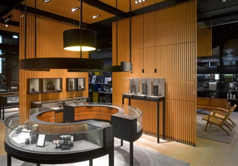 Modern Minimalist Circular & Wall-Mounted Jewelry Display Cabinets