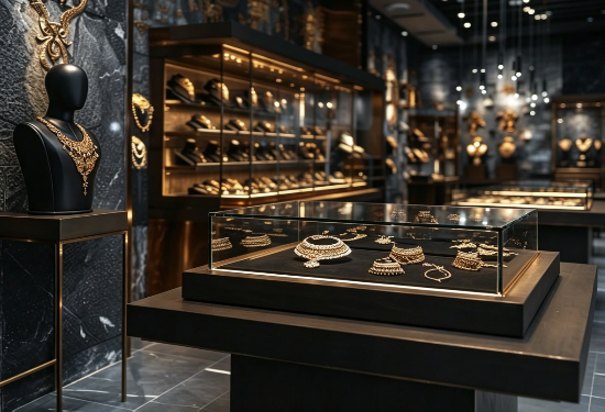 Gilded Noi Jewelry Retail Space & Display Solution