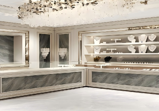 Marble & Gold Luxury Jewelry Display Case